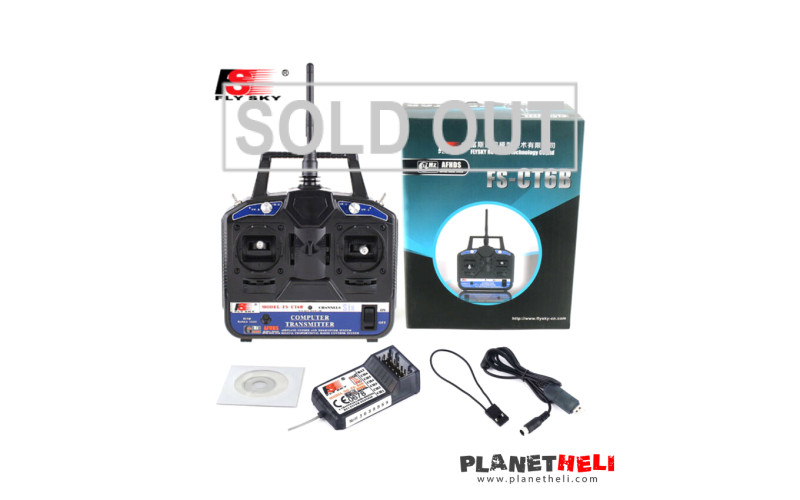 Flysky FS-CT6B High Precision 2.4G CT6B 6ch Transmitter with FS-R6B Receiver